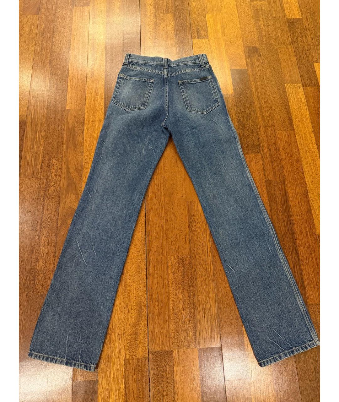 SAINT LAURENT Голубые прямые джинсы, фото 2