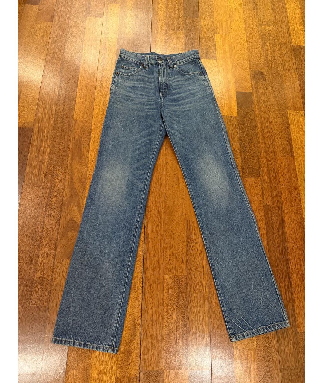 SAINT LAURENT Голубые прямые джинсы, фото 6