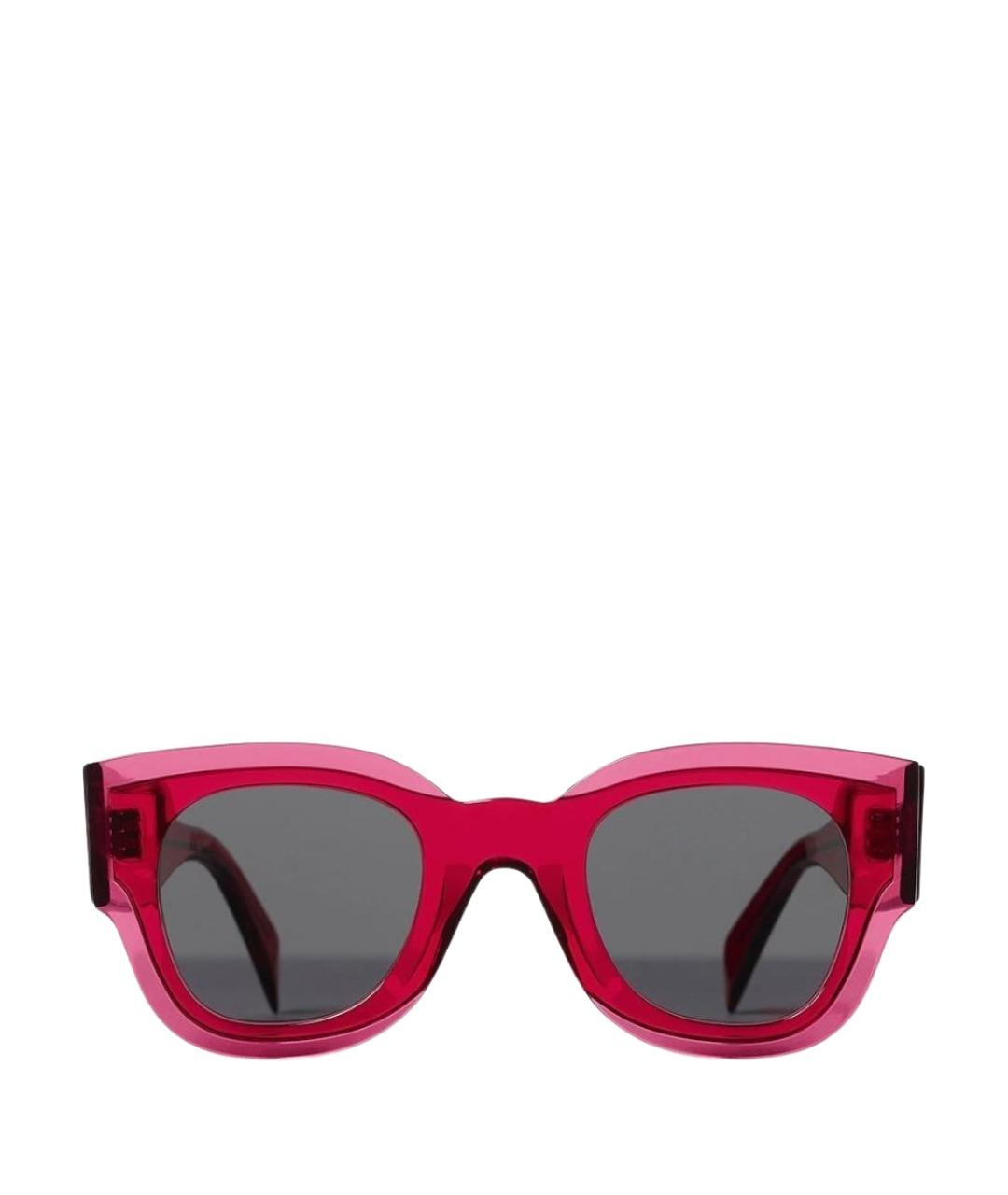 CELINE Красные пластиковые солнцезащитные очки, фото 1