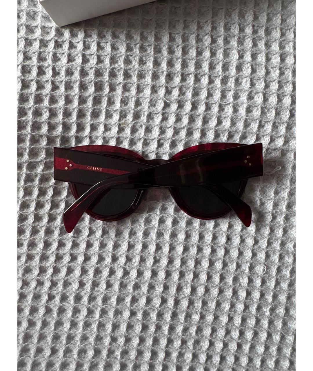CELINE Красные пластиковые солнцезащитные очки, фото 5