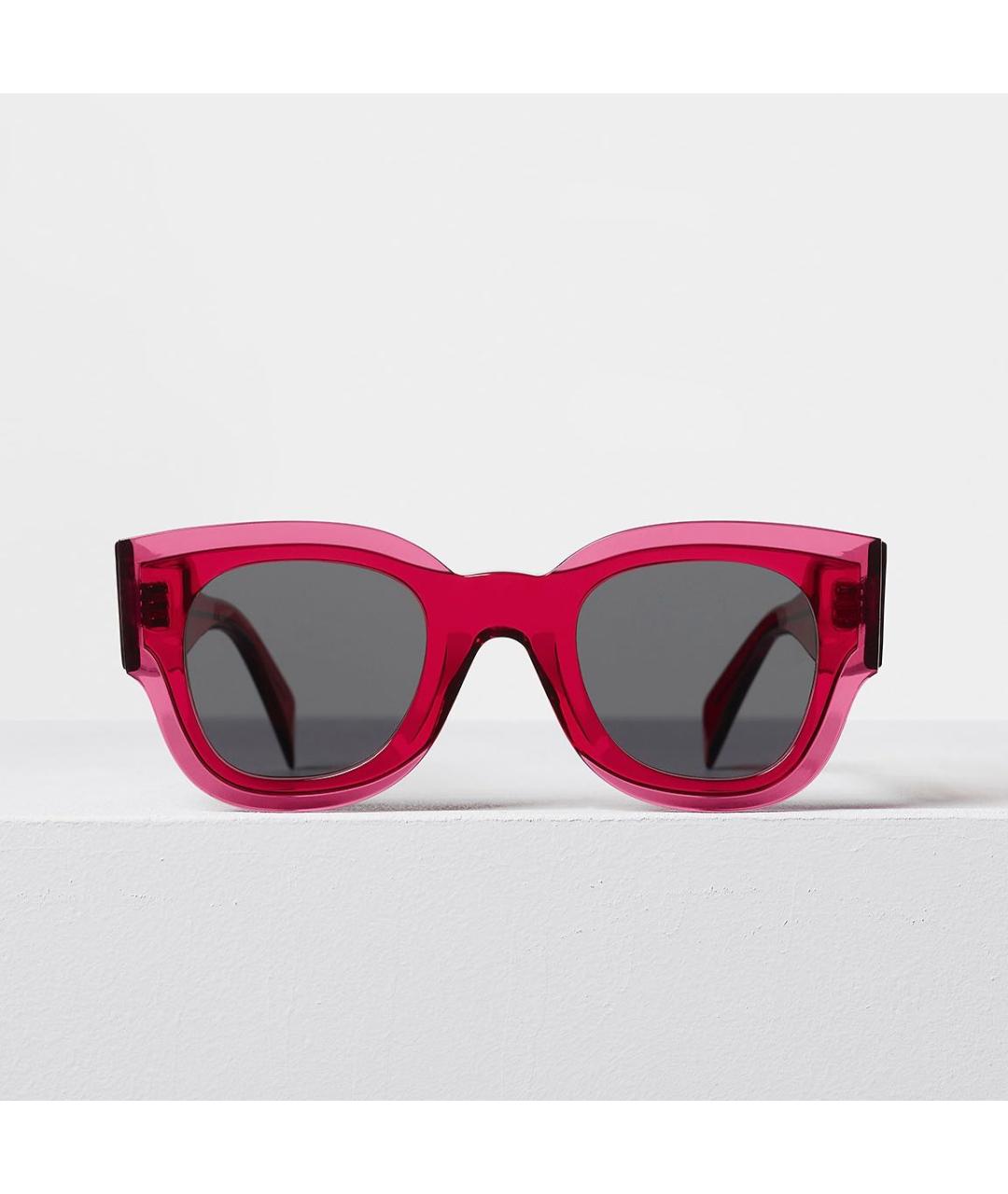 CELINE Красные пластиковые солнцезащитные очки, фото 7