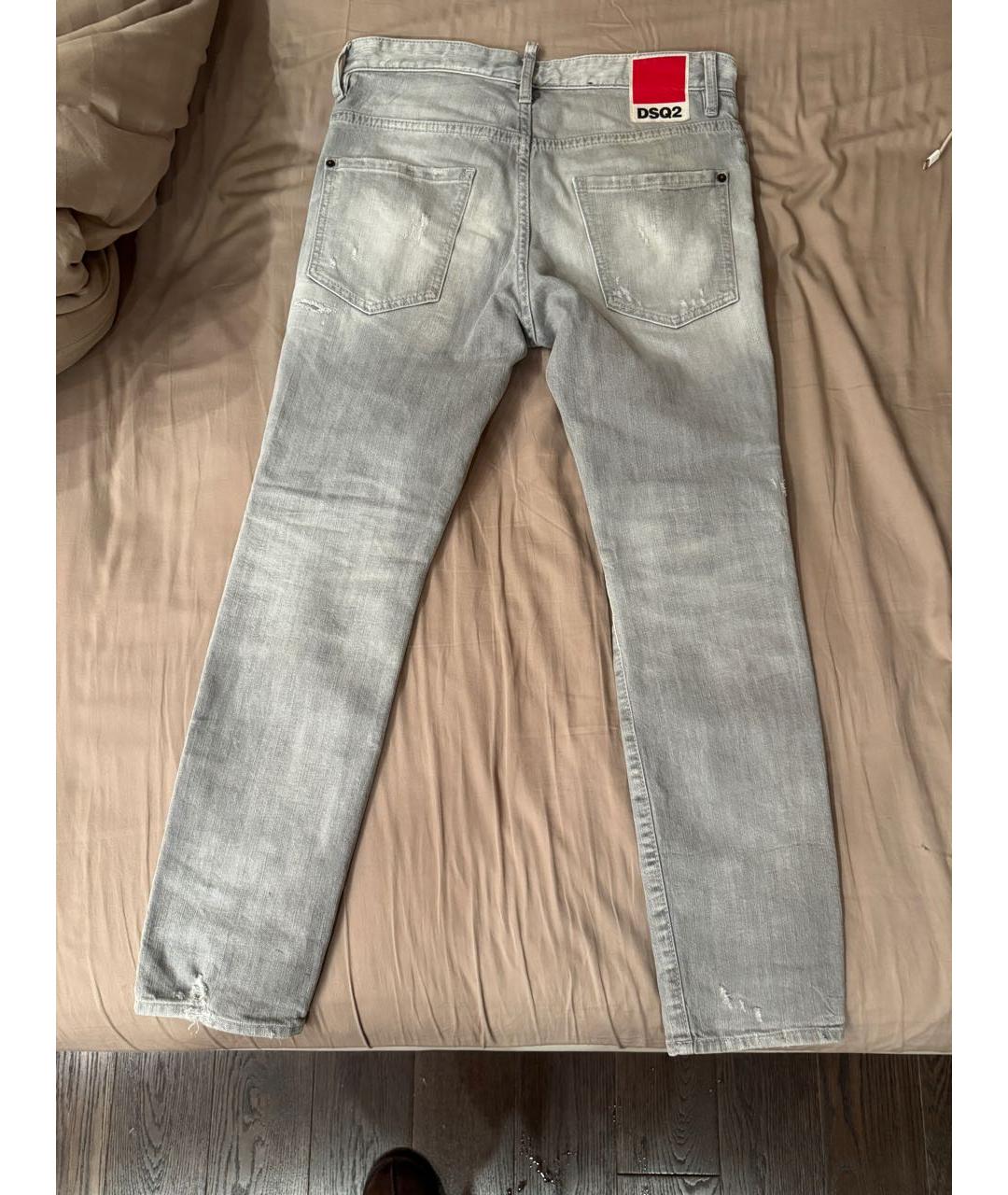 DSQUARED2 Серые хлопковые джинсы скинни, фото 3
