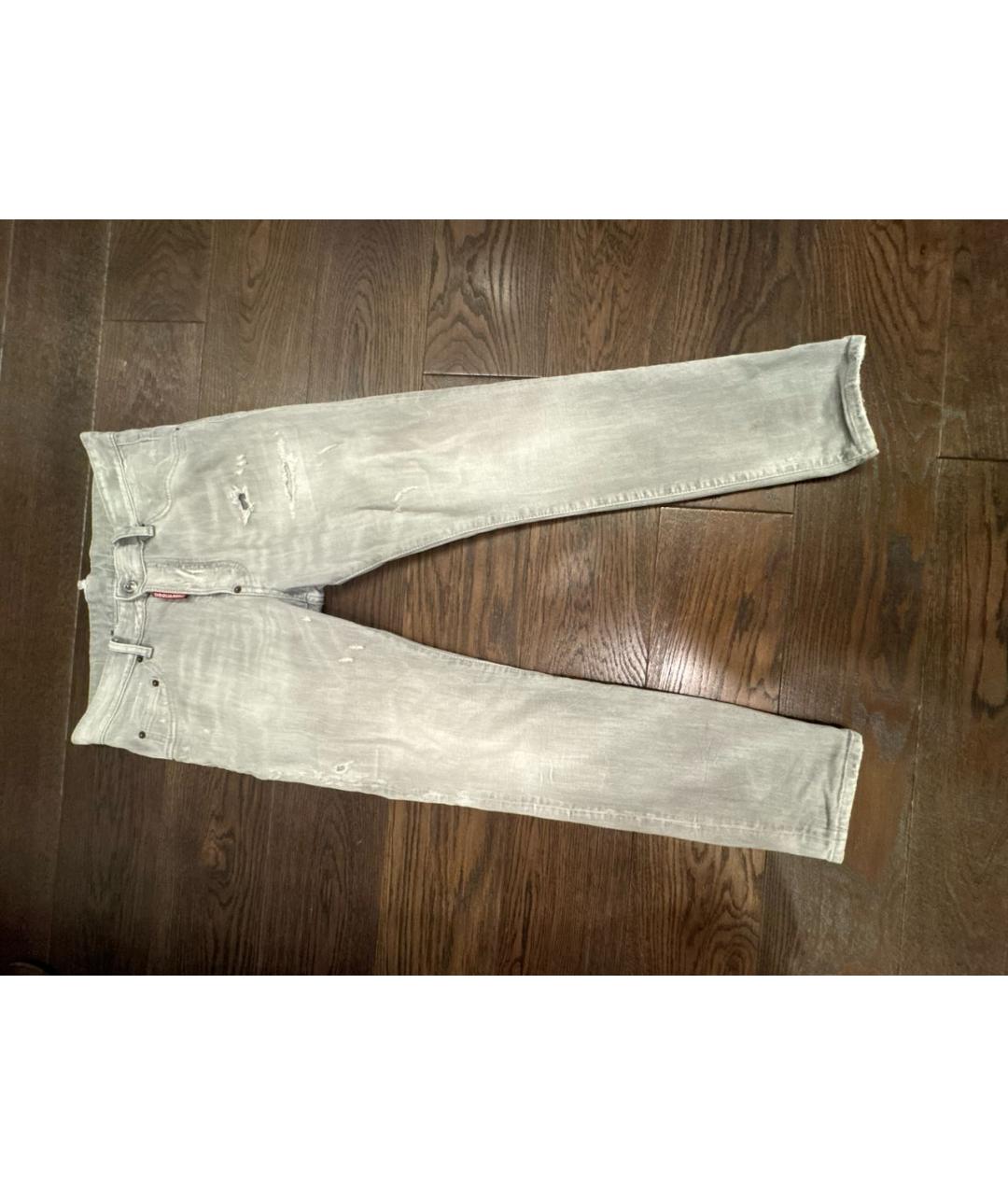 DSQUARED2 Серые хлопковые джинсы скинни, фото 4