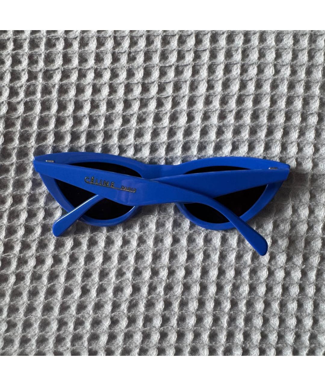 CELINE Синие пластиковые солнцезащитные очки, фото 5