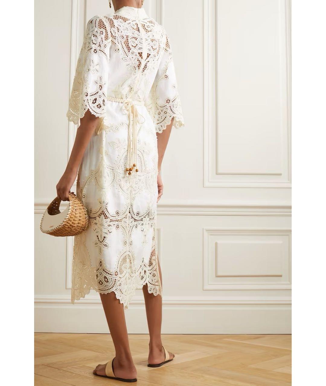 ZIMMERMANN Бежевое кружевное коктейльное платье, фото 3