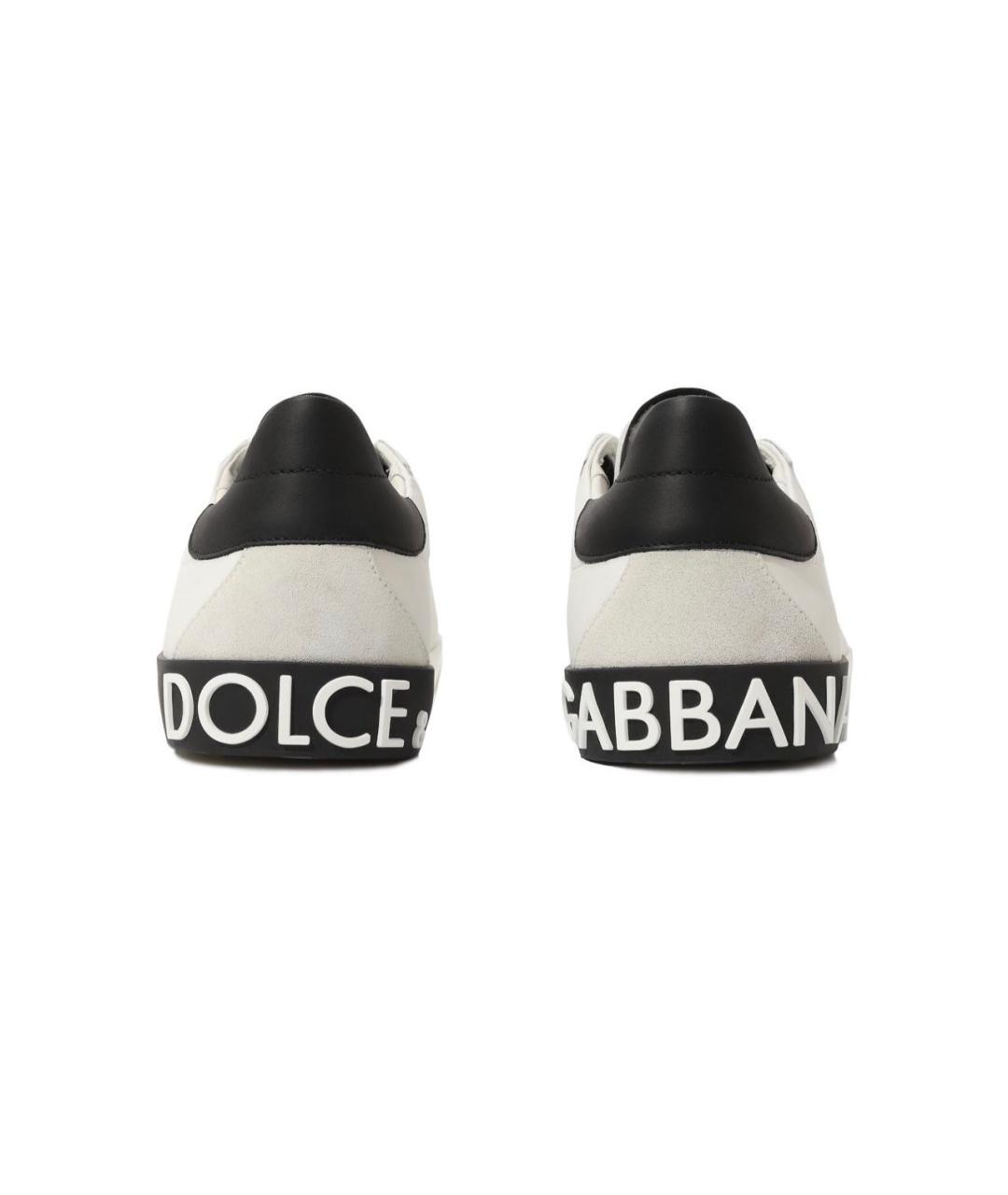 DOLCE&GABBANA Белые низкие кроссовки / кеды, фото 4