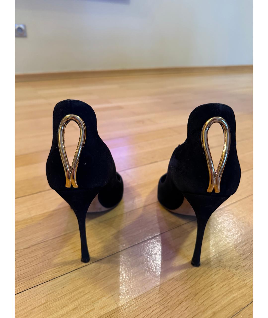 SERGIO ROSSI Черные замшевые туфли, фото 4