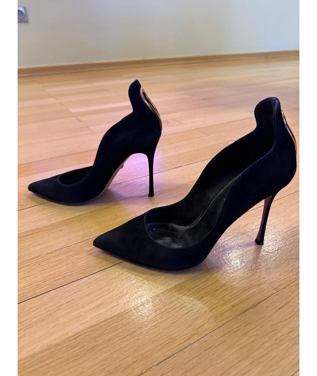 SERGIO ROSSI Черные замшевые туфли, фото 3