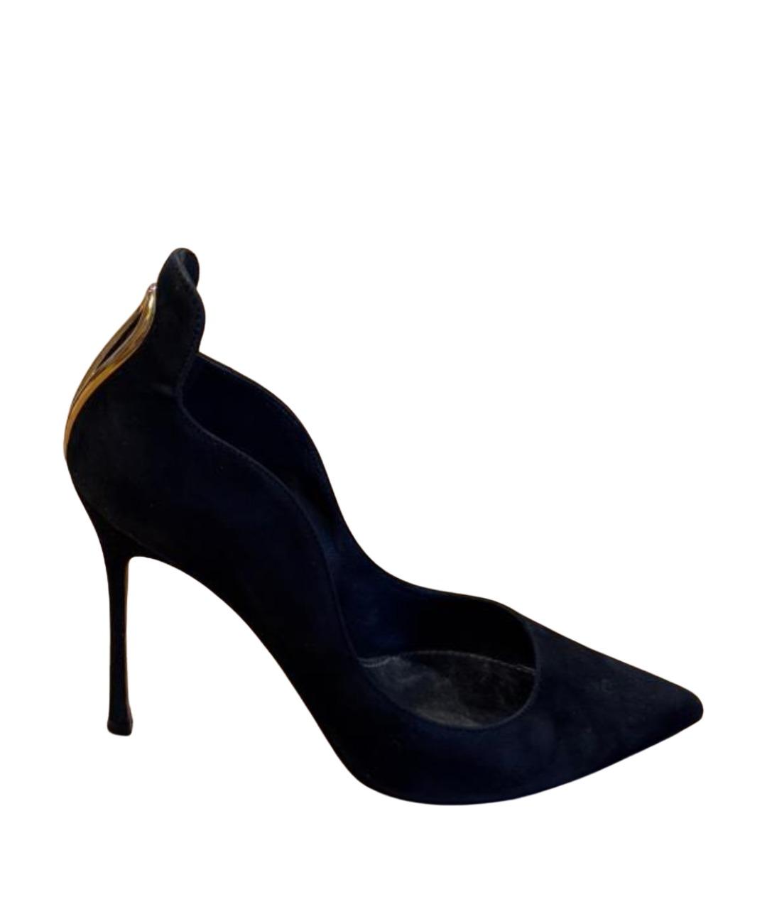 SERGIO ROSSI Черные замшевые туфли, фото 1