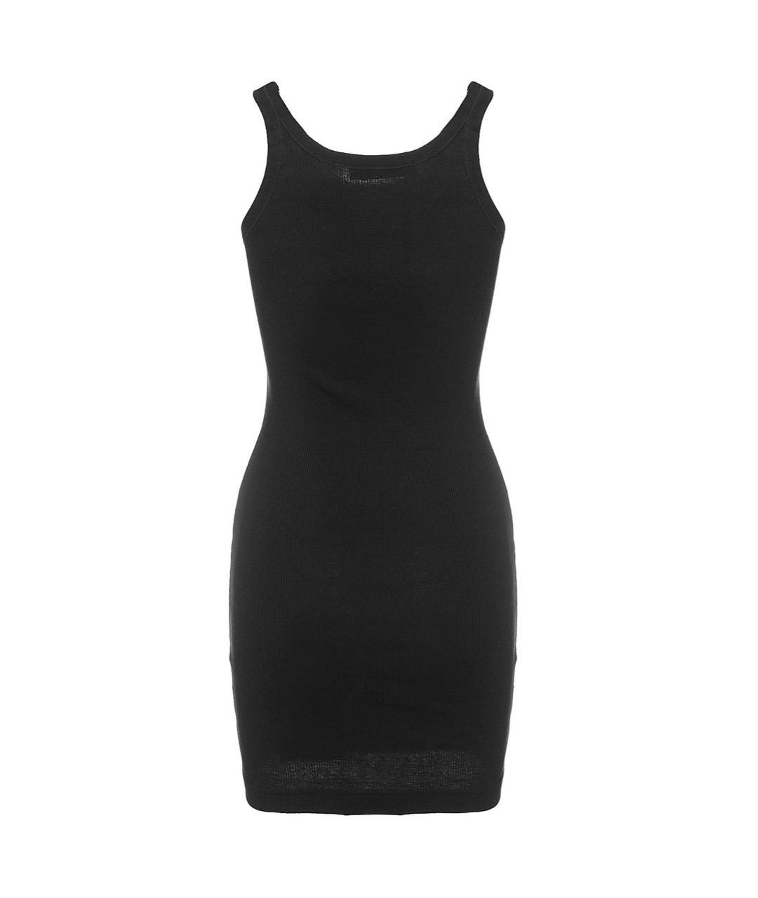 DOLCE&GABBANA Черное хлопковое повседневное платье, фото 2