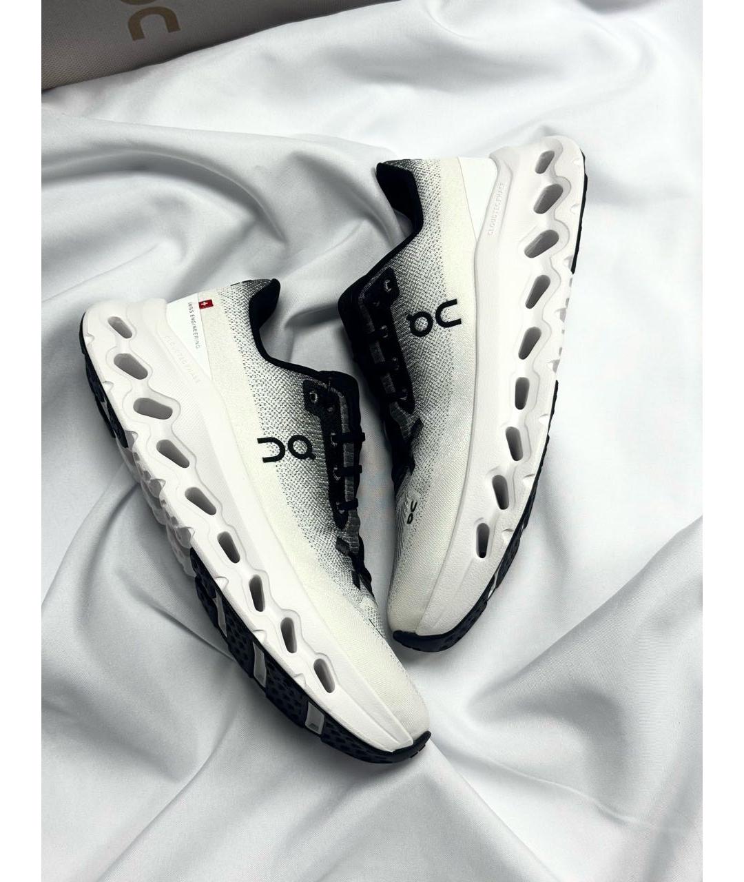 ON Белые текстильные низкие кроссовки / кеды, фото 4