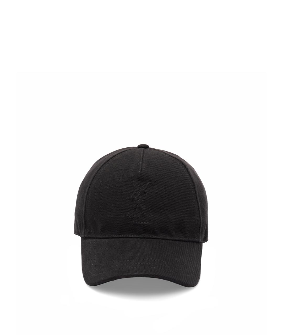 SAINT LAURENT Черная хлопковая кепка/бейсболка, фото 1