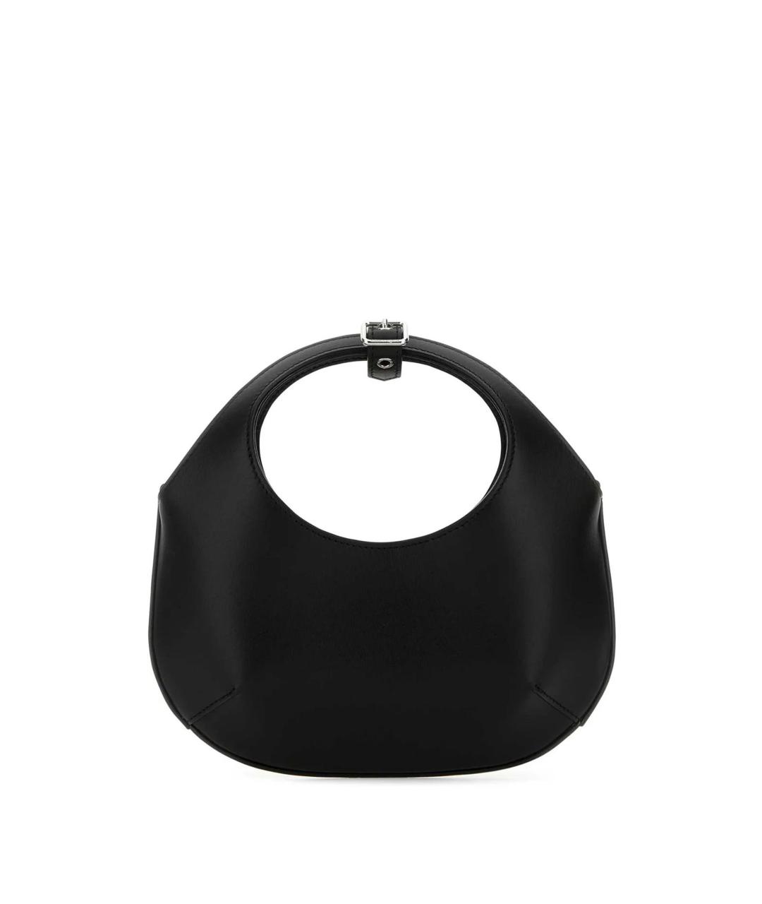 COURREGES Черная кожаная сумка с короткими ручками, фото 2