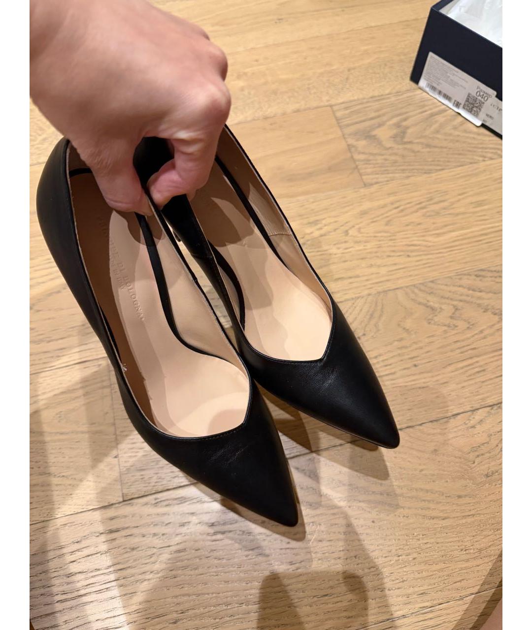 Principe di Bologna Черные кожаные туфли, фото 4