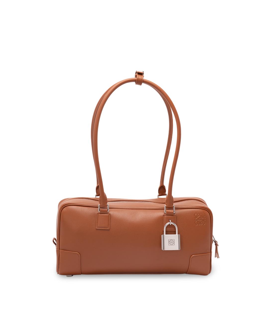 LOEWE Коричневая кожаная сумка через плечо, фото 8