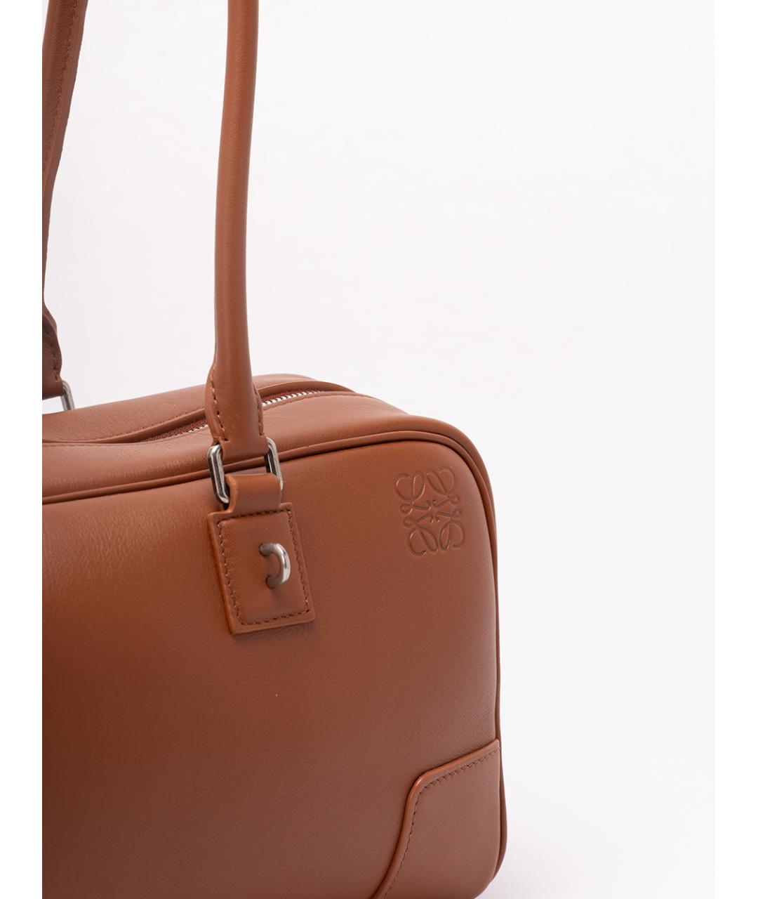 LOEWE Коричневая кожаная сумка через плечо, фото 6