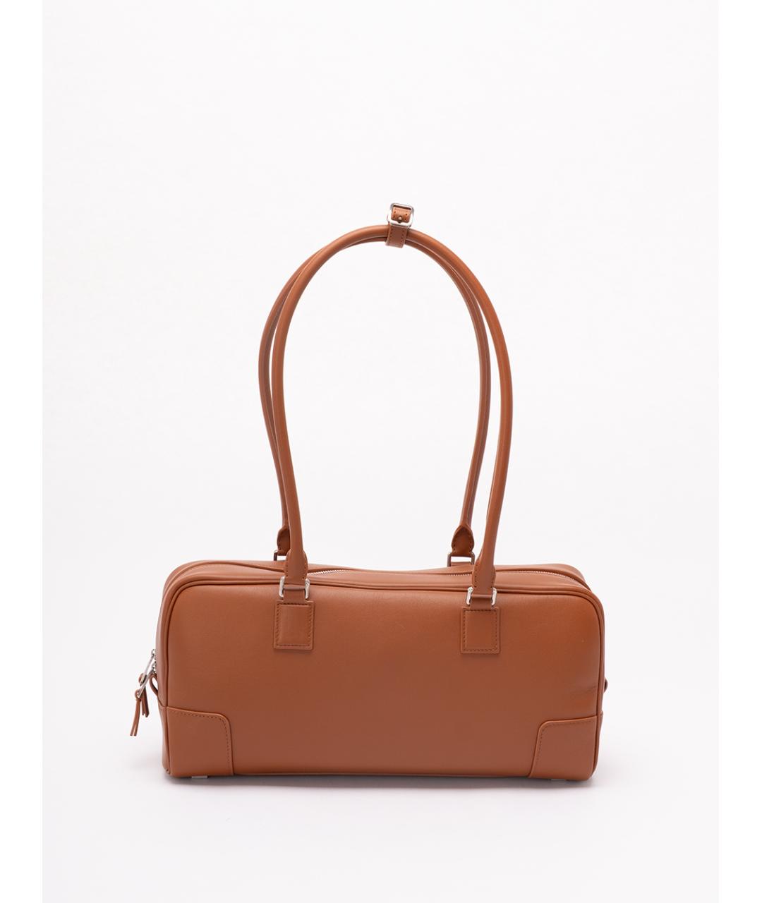 LOEWE Коричневая кожаная сумка через плечо, фото 2