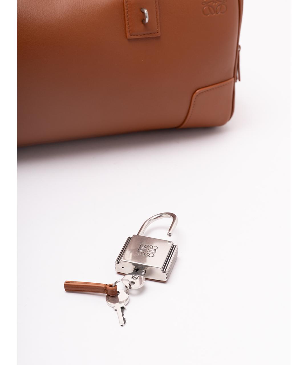 LOEWE Коричневая кожаная сумка через плечо, фото 5