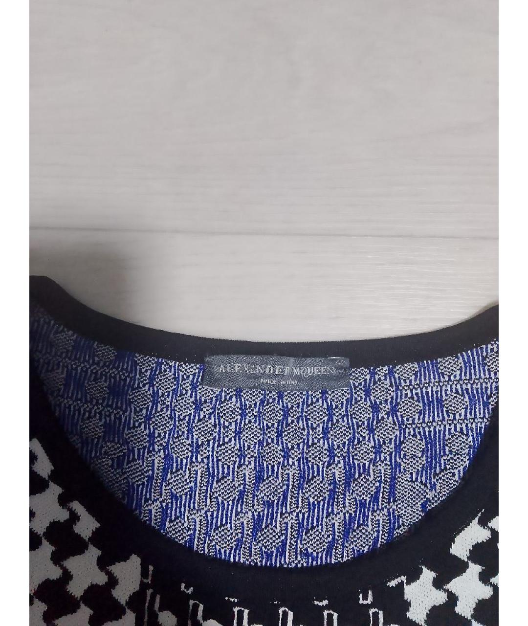 ALEXANDER MCQUEEN Черное вискозное повседневное платье, фото 3