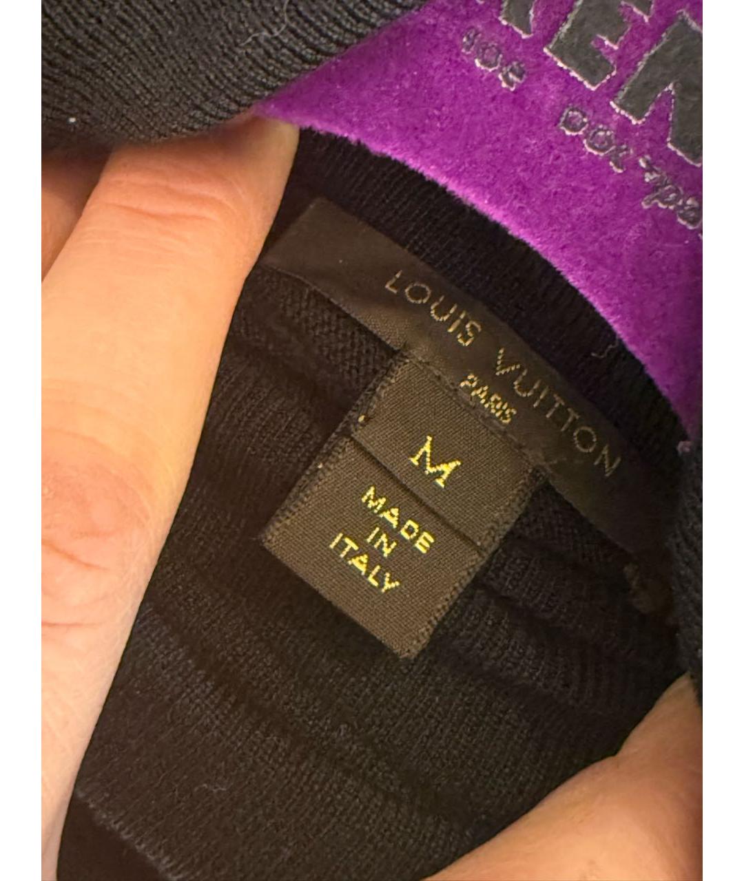 LOUIS VUITTON Темно-синяя шерстяная водолазка, фото 5