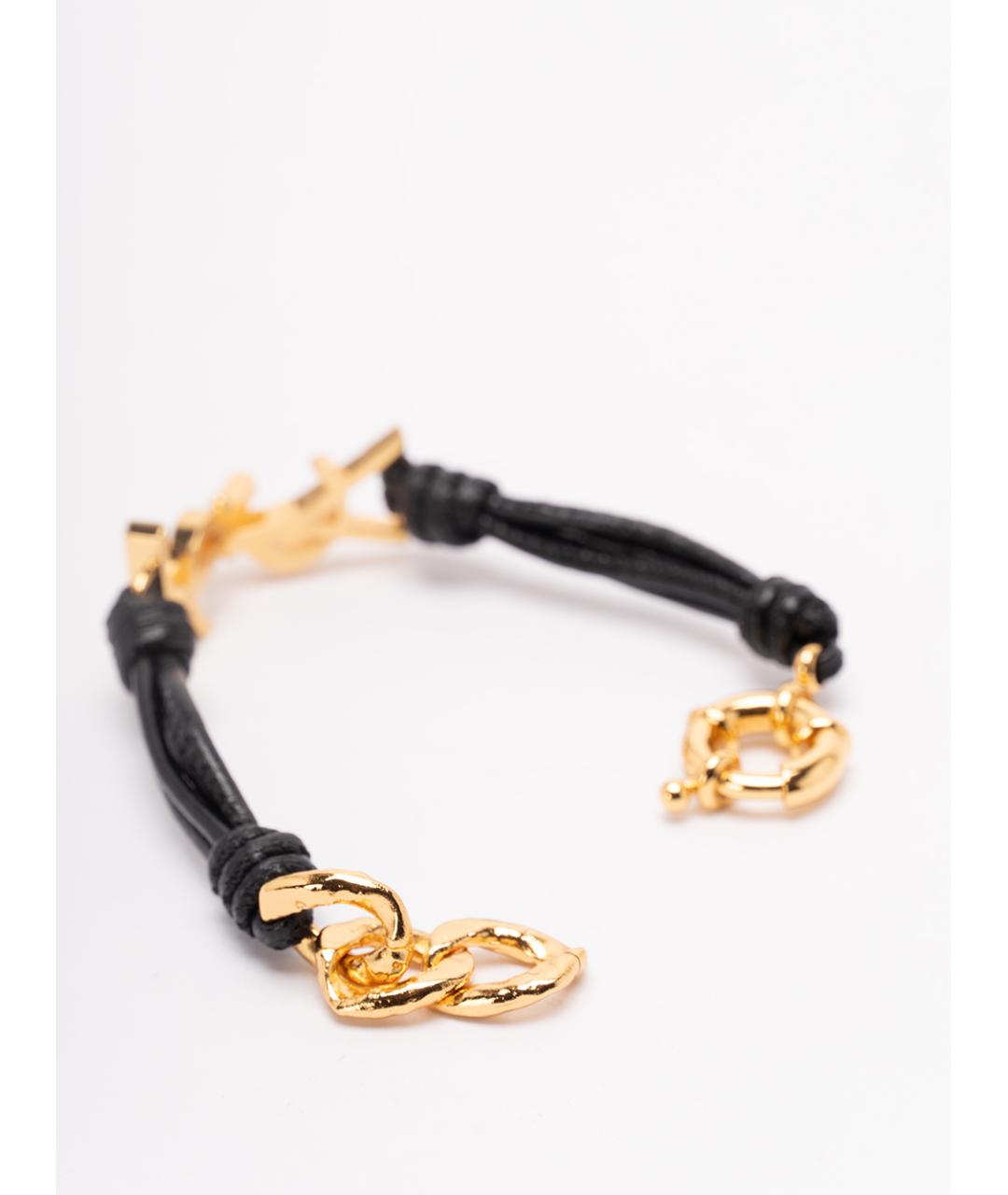 SAINT LAURENT Черный браслет, фото 5
