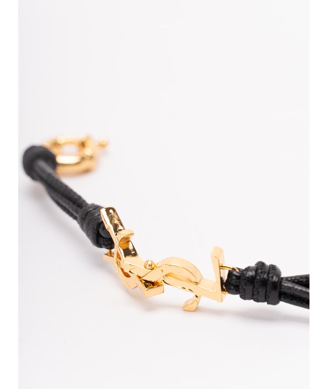 SAINT LAURENT Черный браслет, фото 3
