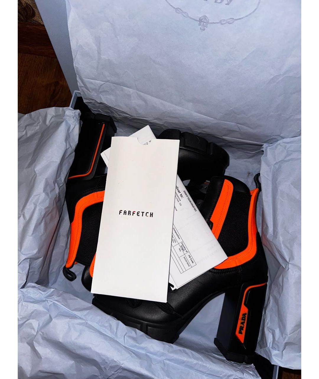 PRADA Черные кожаные ботильоны, фото 3