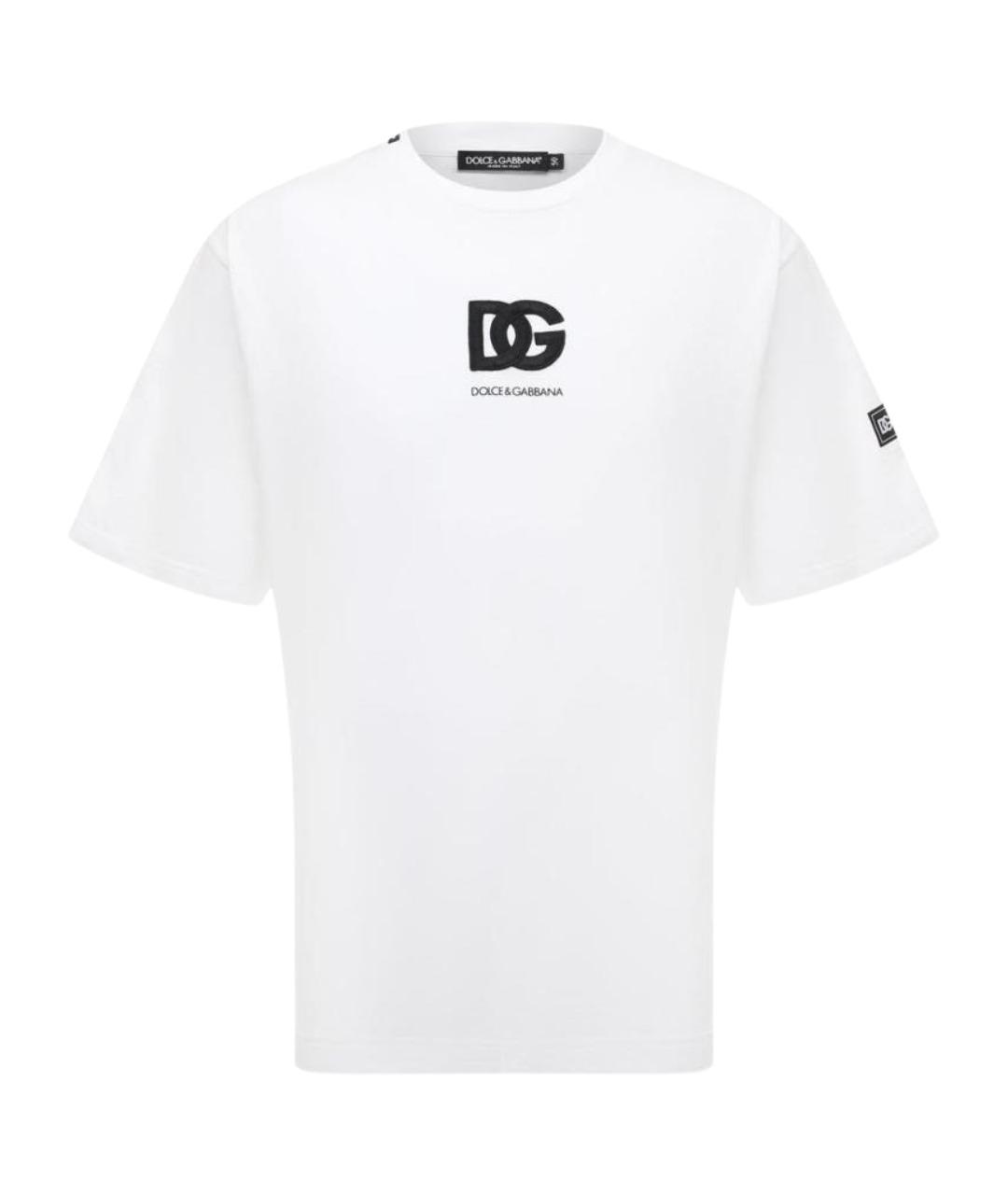 DOLCE&GABBANA Белая хлопковая футболка, фото 1