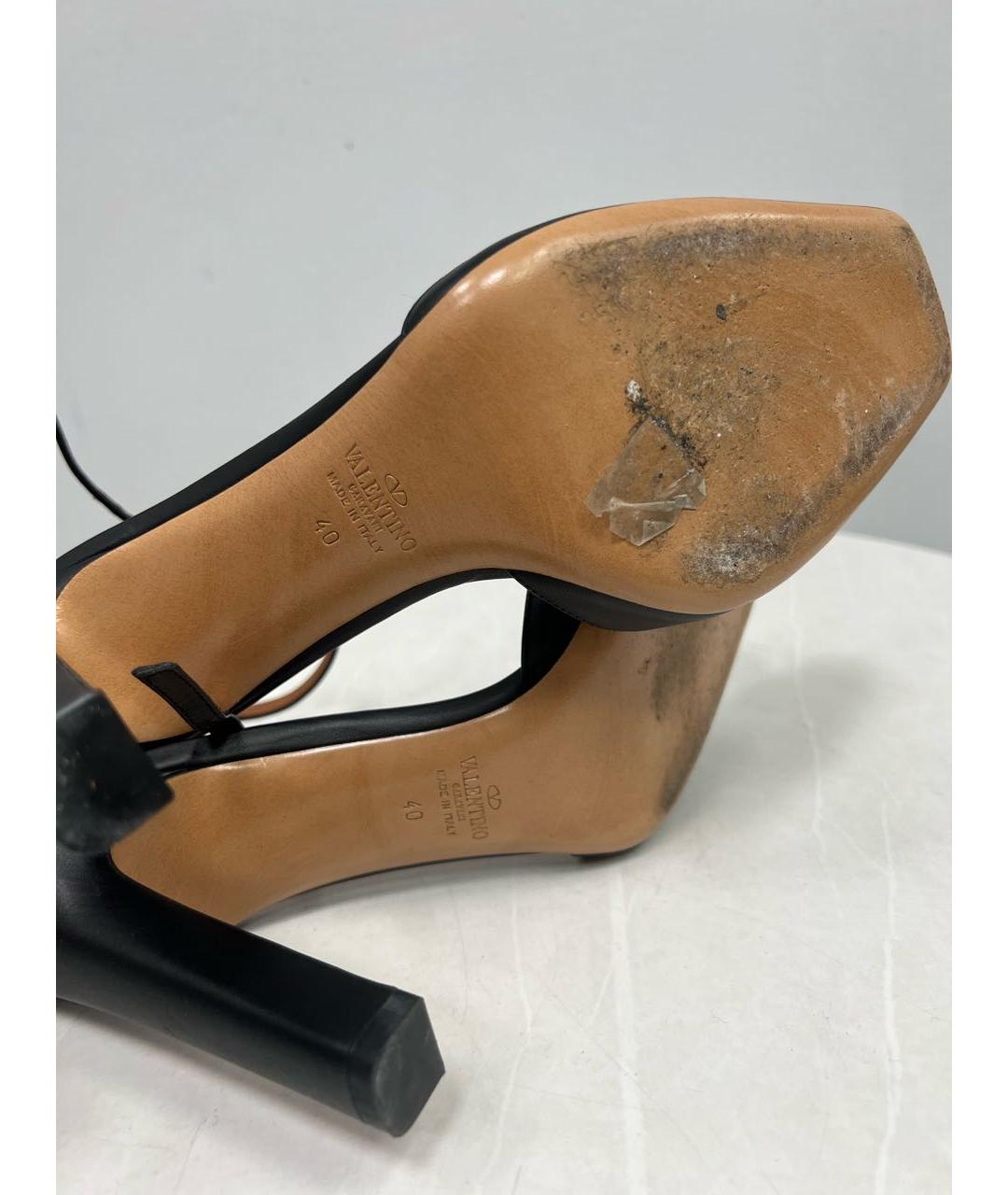 VALENTINO Черные кожаные туфли, фото 5