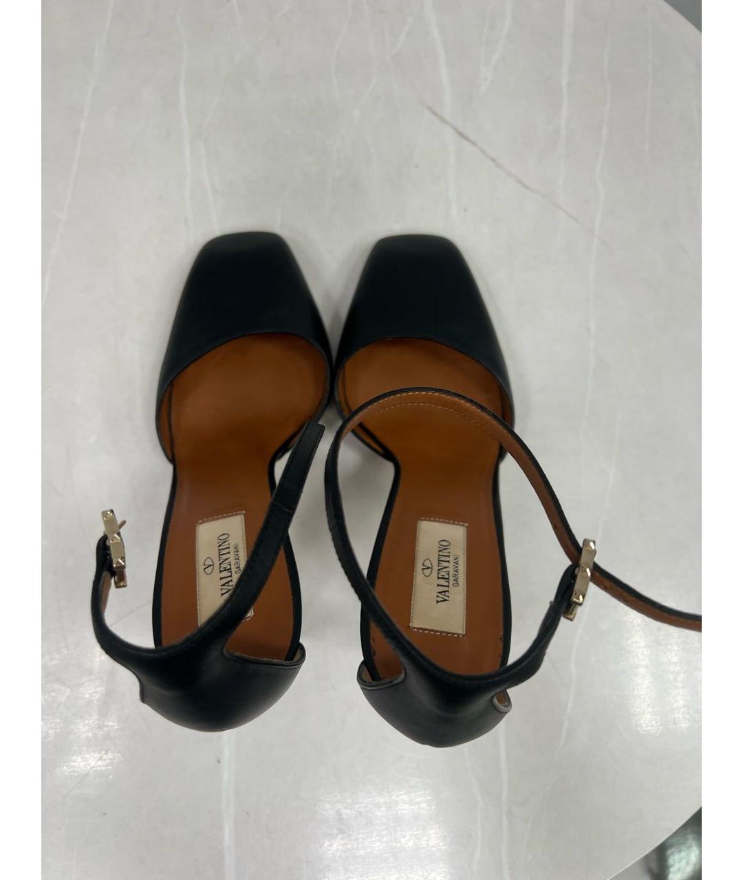VALENTINO Черные кожаные туфли, фото 3