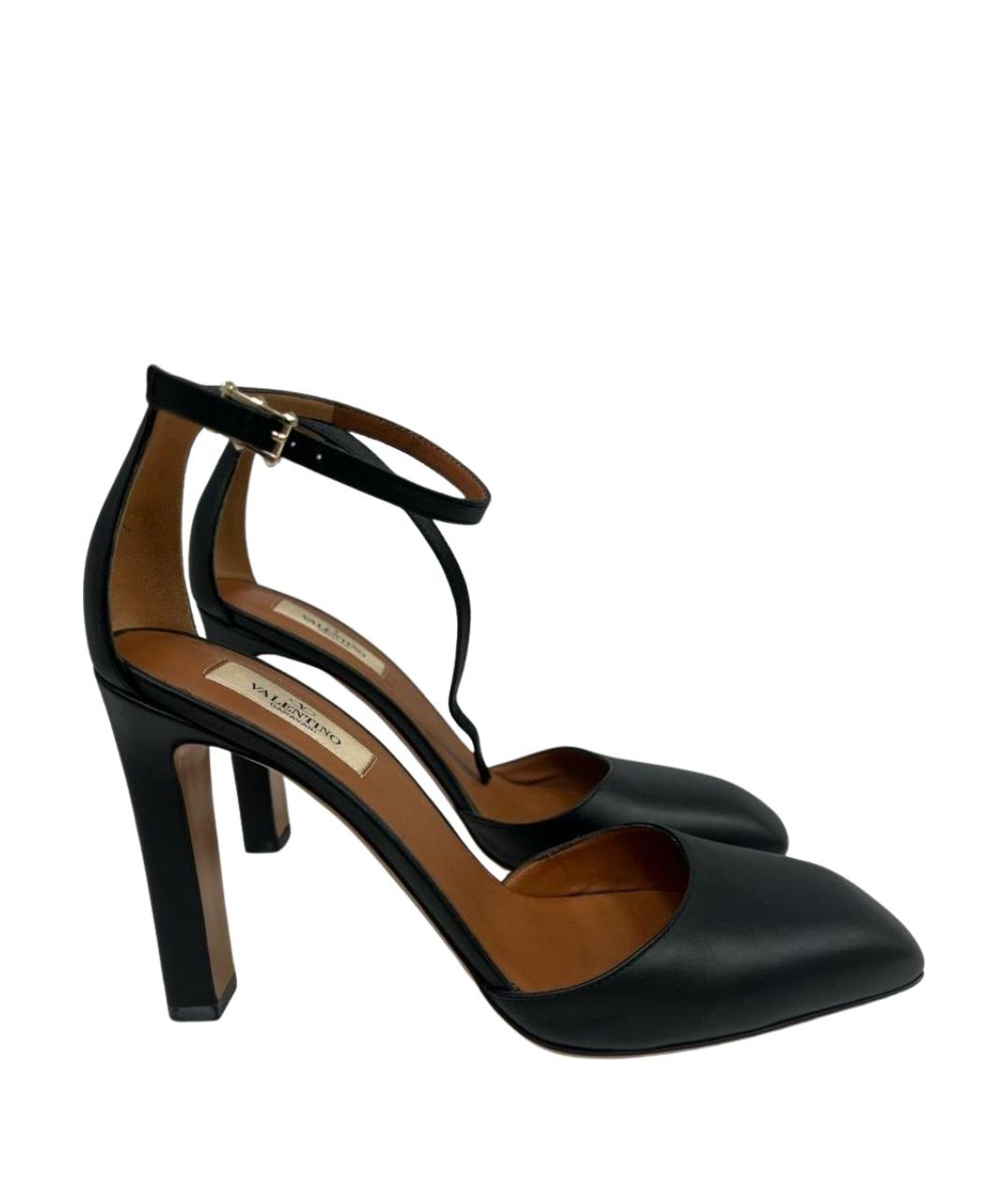 VALENTINO Черные кожаные туфли, фото 1