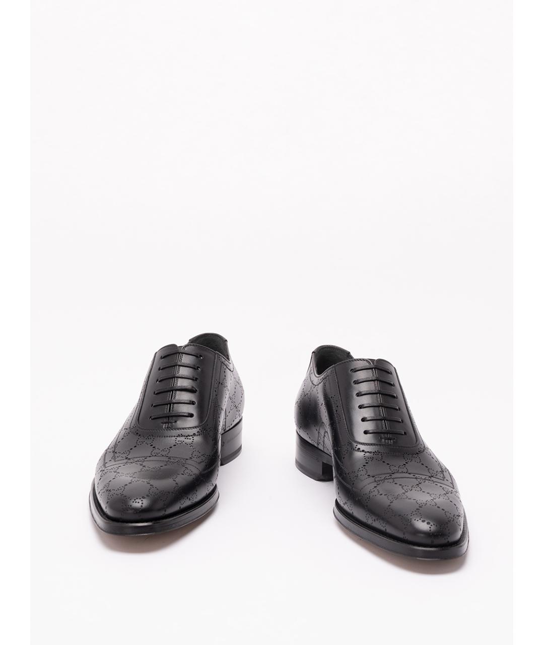 GUCCI Черные кожаные туфли, фото 2