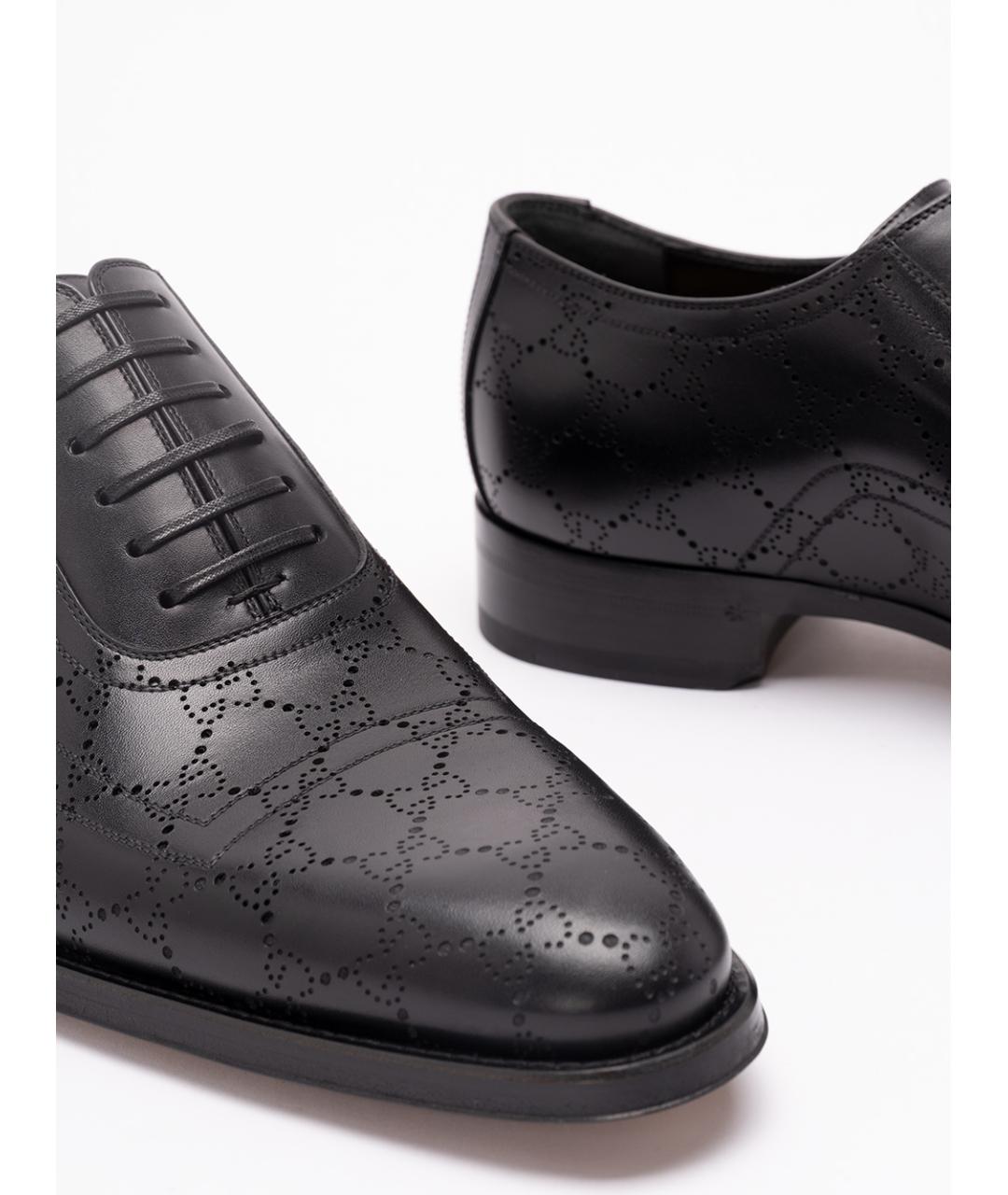GUCCI Черные кожаные туфли, фото 5