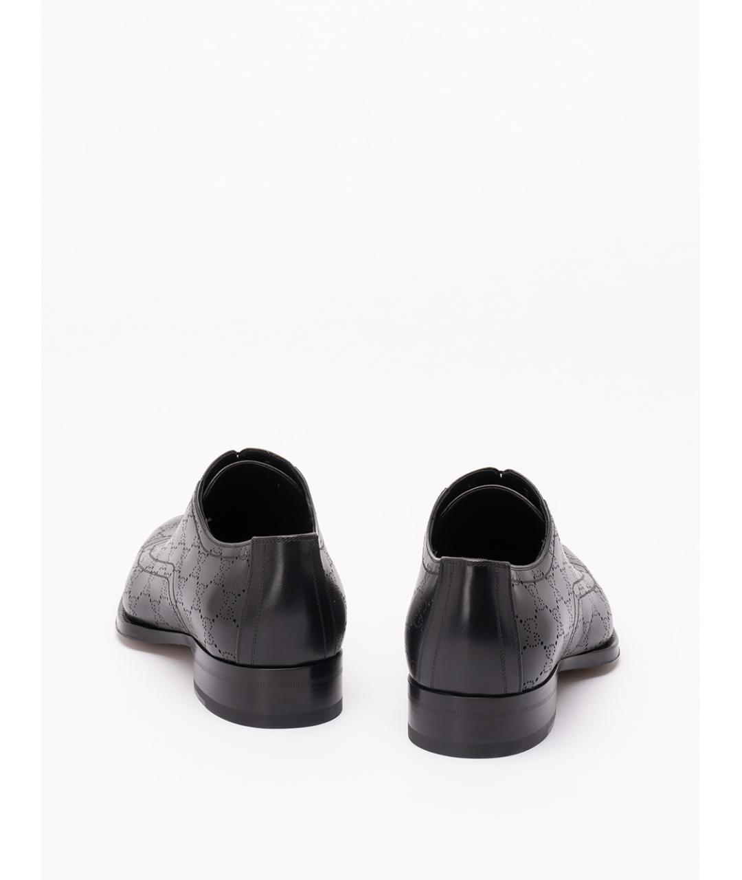 GUCCI Черные кожаные туфли, фото 3