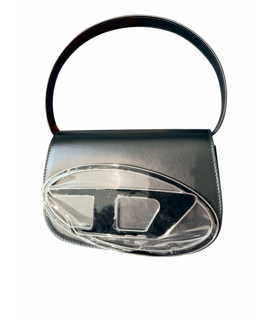 DIESEL Черная кожаная сумка через плечо, фото 1