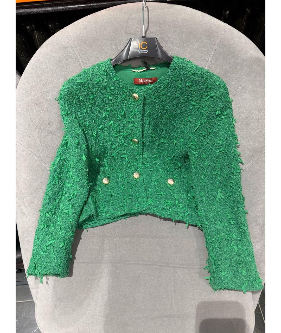 MAX MARA STUDIO Зеленый жакет/пиджак, фото 3