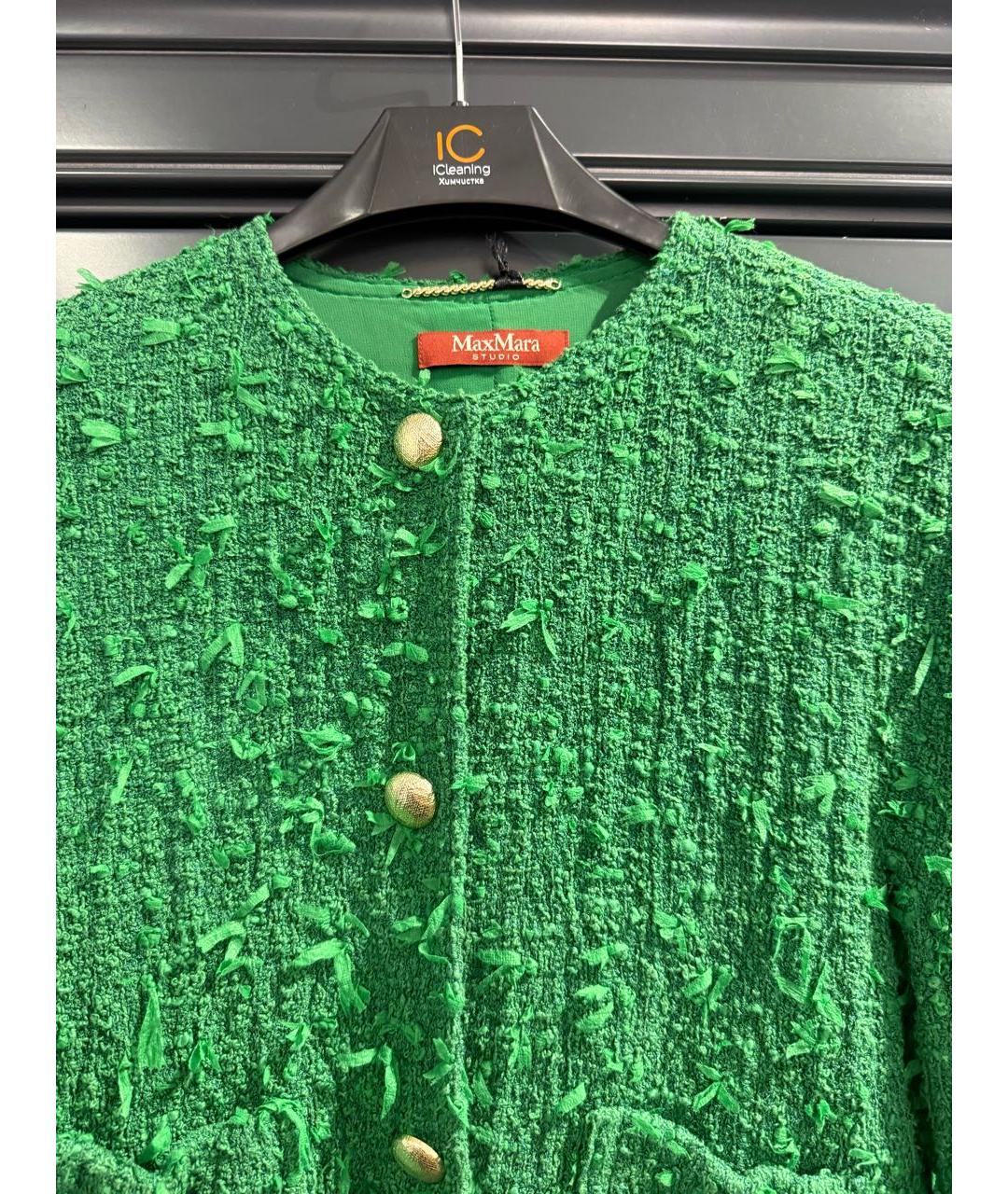 MAX MARA STUDIO Зеленый жакет/пиджак, фото 2
