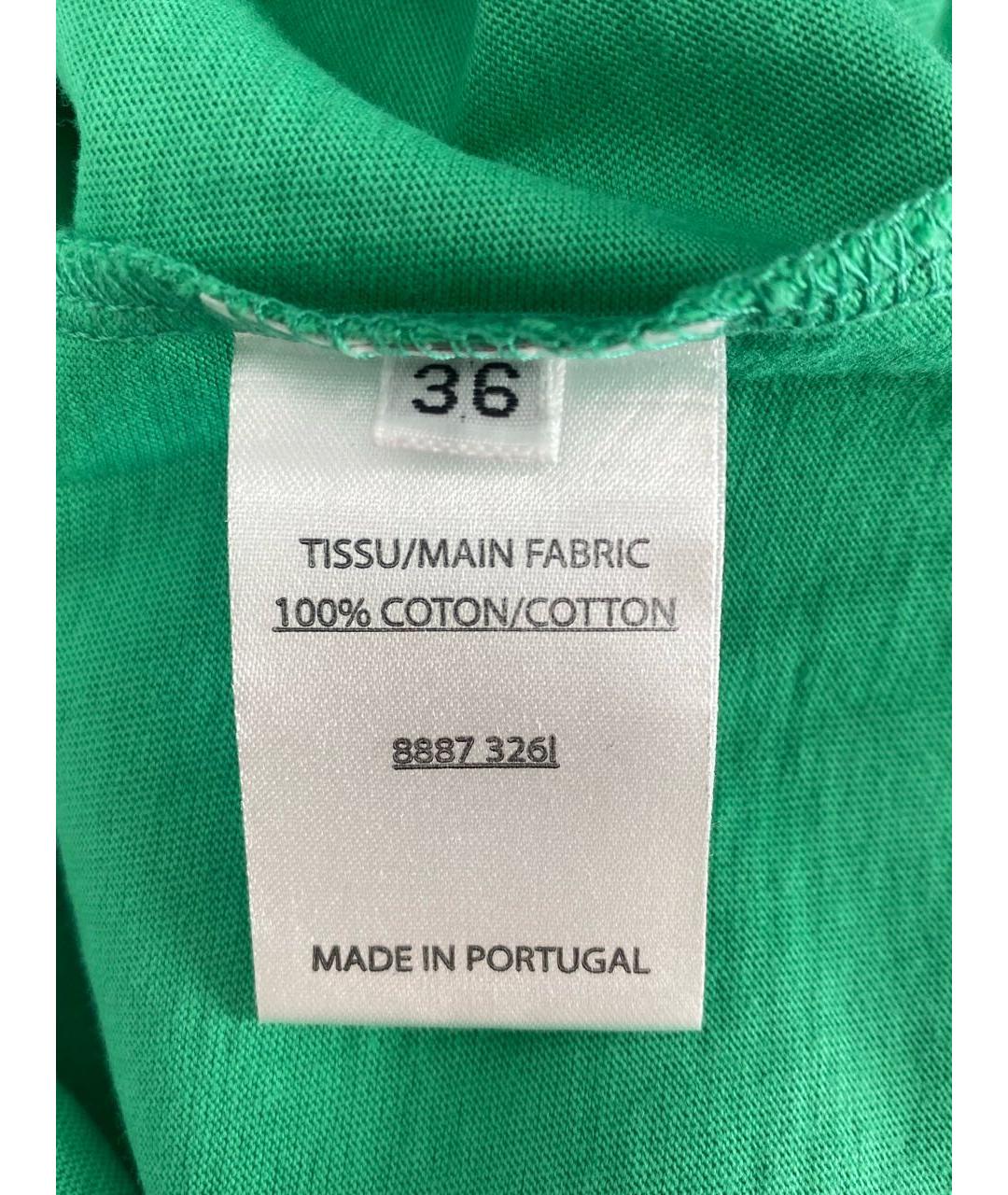 BALMAIN Зеленая хлопковая майка, фото 6