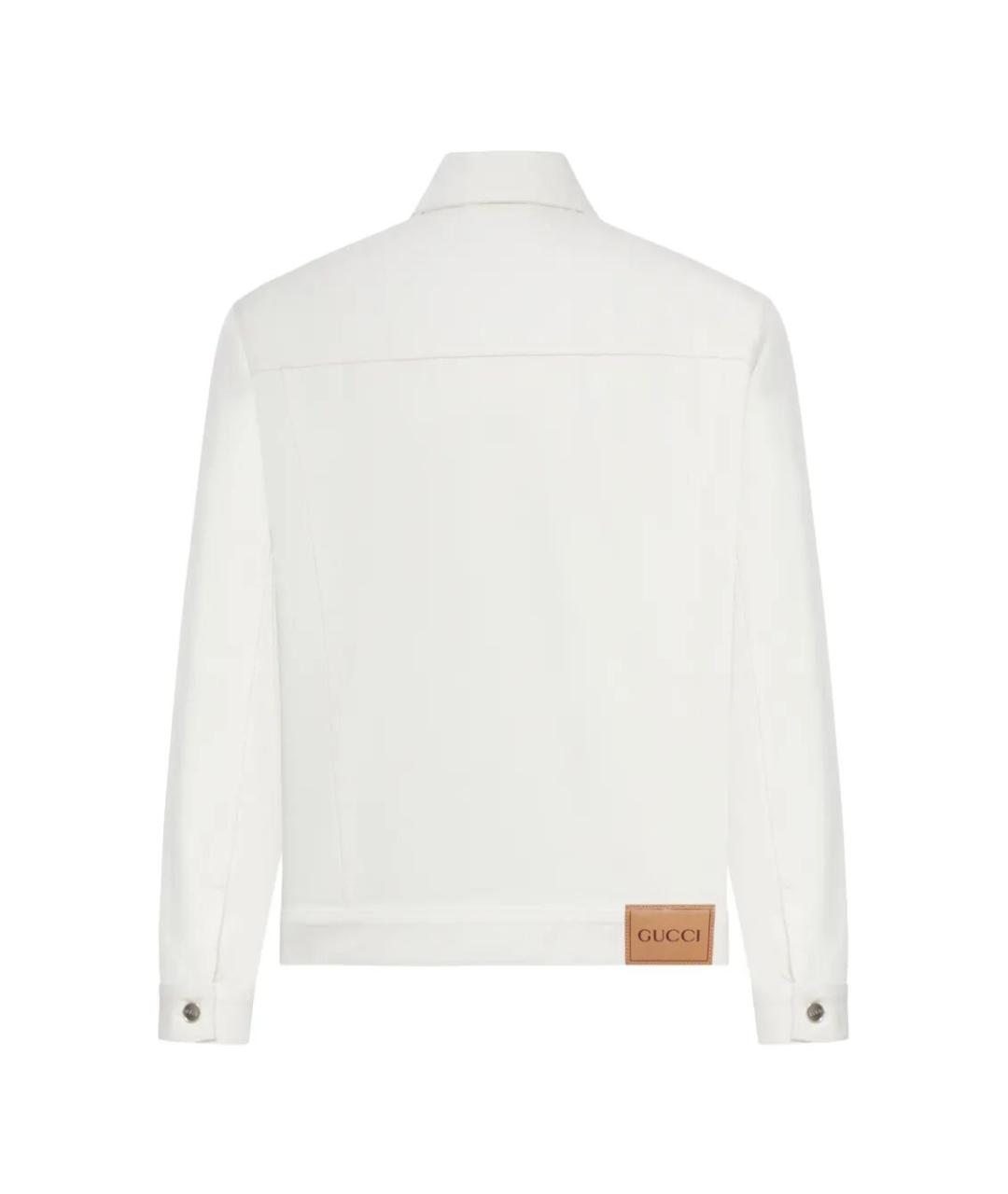 GUCCI Белая хлопковая куртка, фото 2