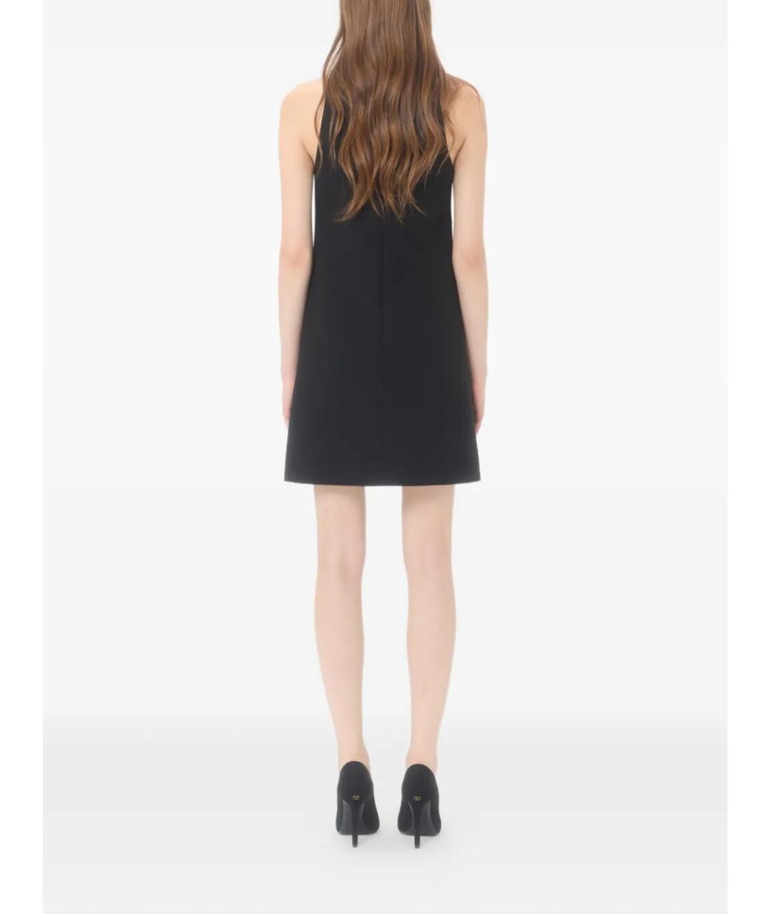 VALENTINO Черное шерстяное коктейльное платье, фото 5