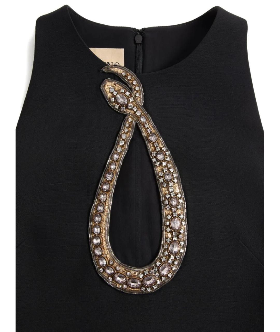 VALENTINO Черное шерстяное коктейльное платье, фото 4