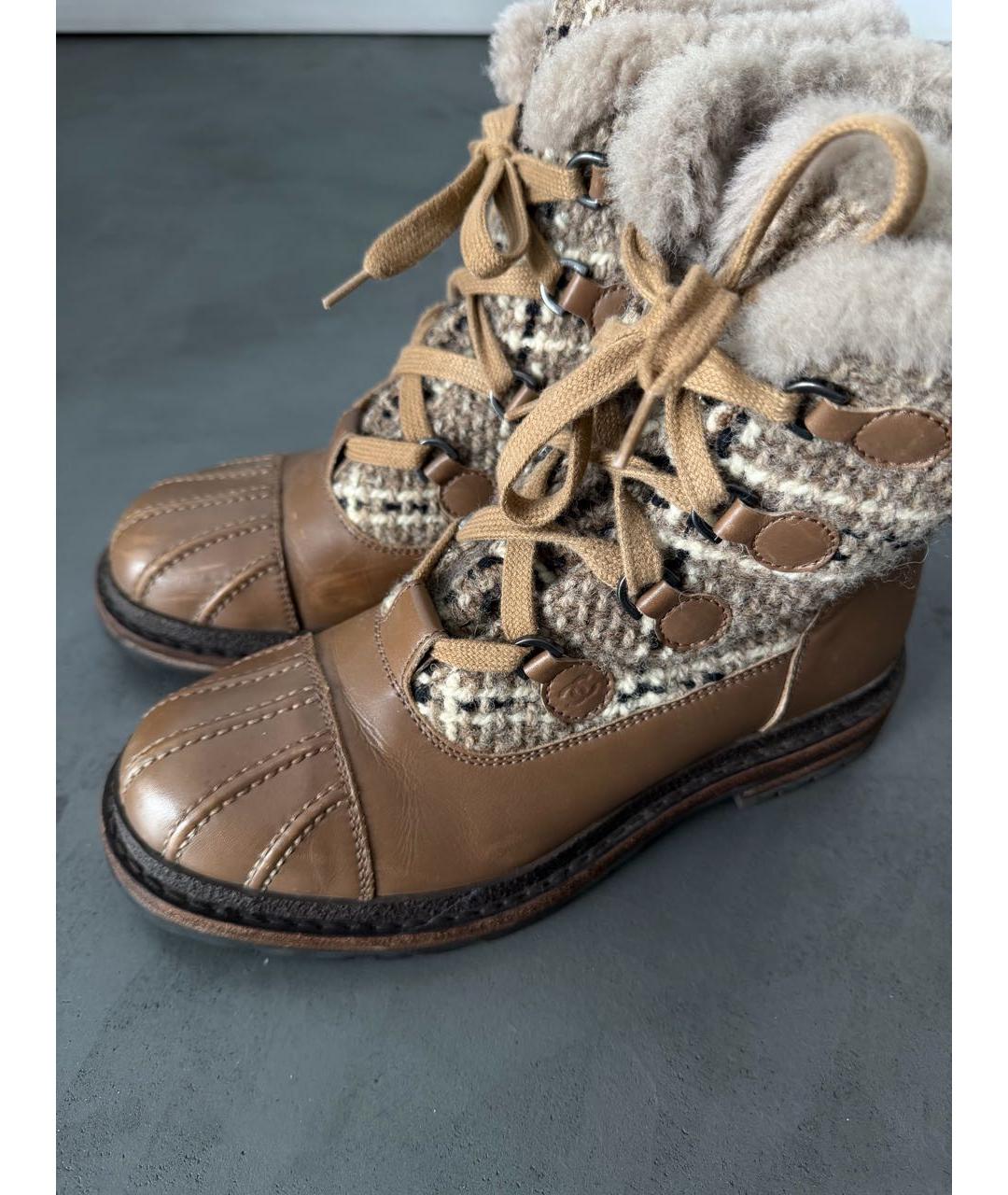 CHANEL Коричневые ботинки, фото 8