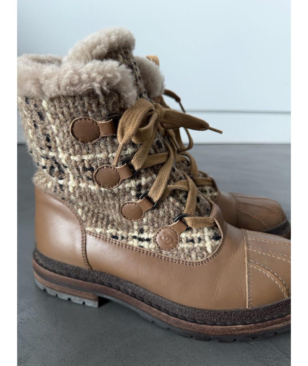 CHANEL Коричневые ботинки, фото 6