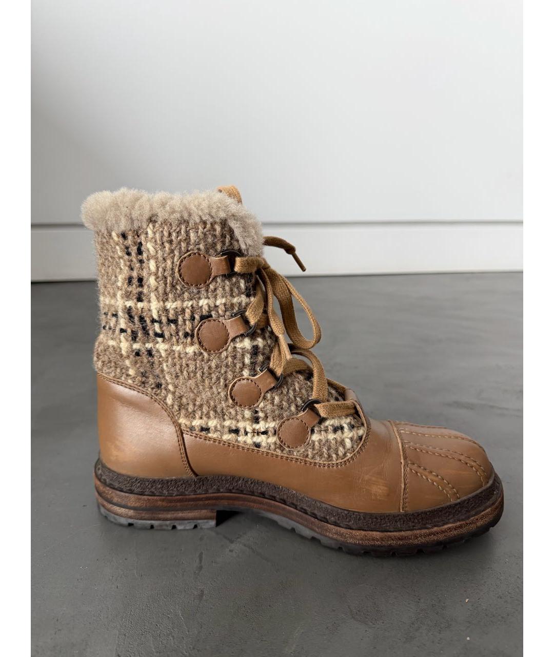 CHANEL Коричневые ботинки, фото 10