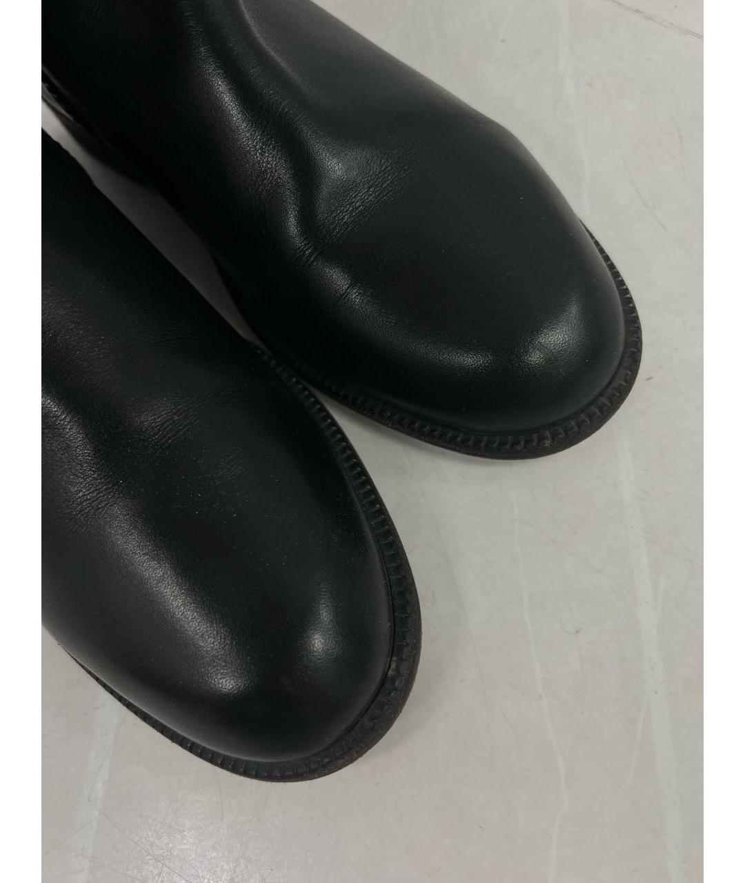 CHANEL Черные кожаные сапоги, фото 3