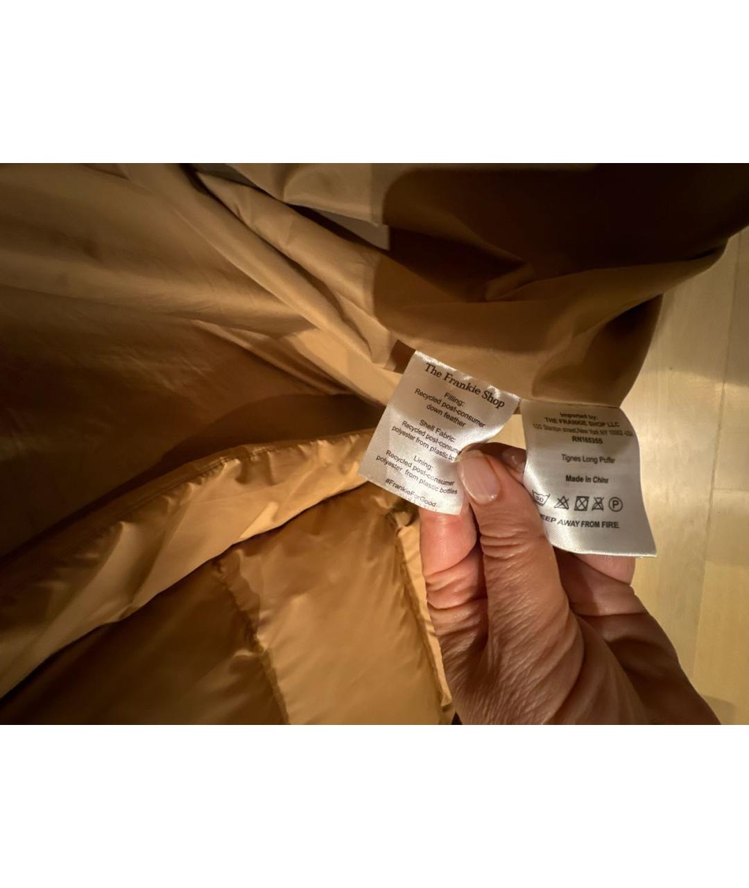 THE FRANKIE SHOP Коричневая полиэстеровая куртка, фото 4