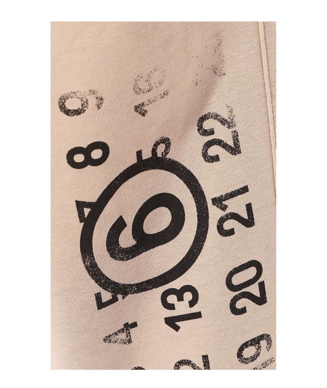 MM6 MAISON MARGIELA Бежевые хлопковые повседневные брюки, фото 4