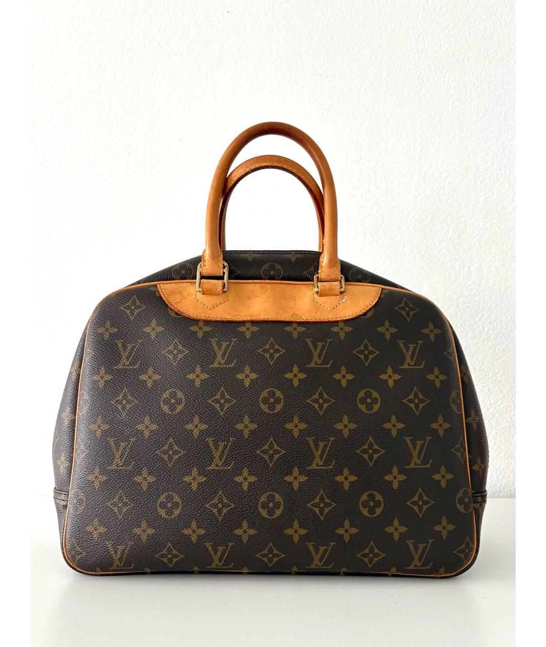 LOUIS VUITTON Коричневая кожаная сумка с короткими ручками, фото 2