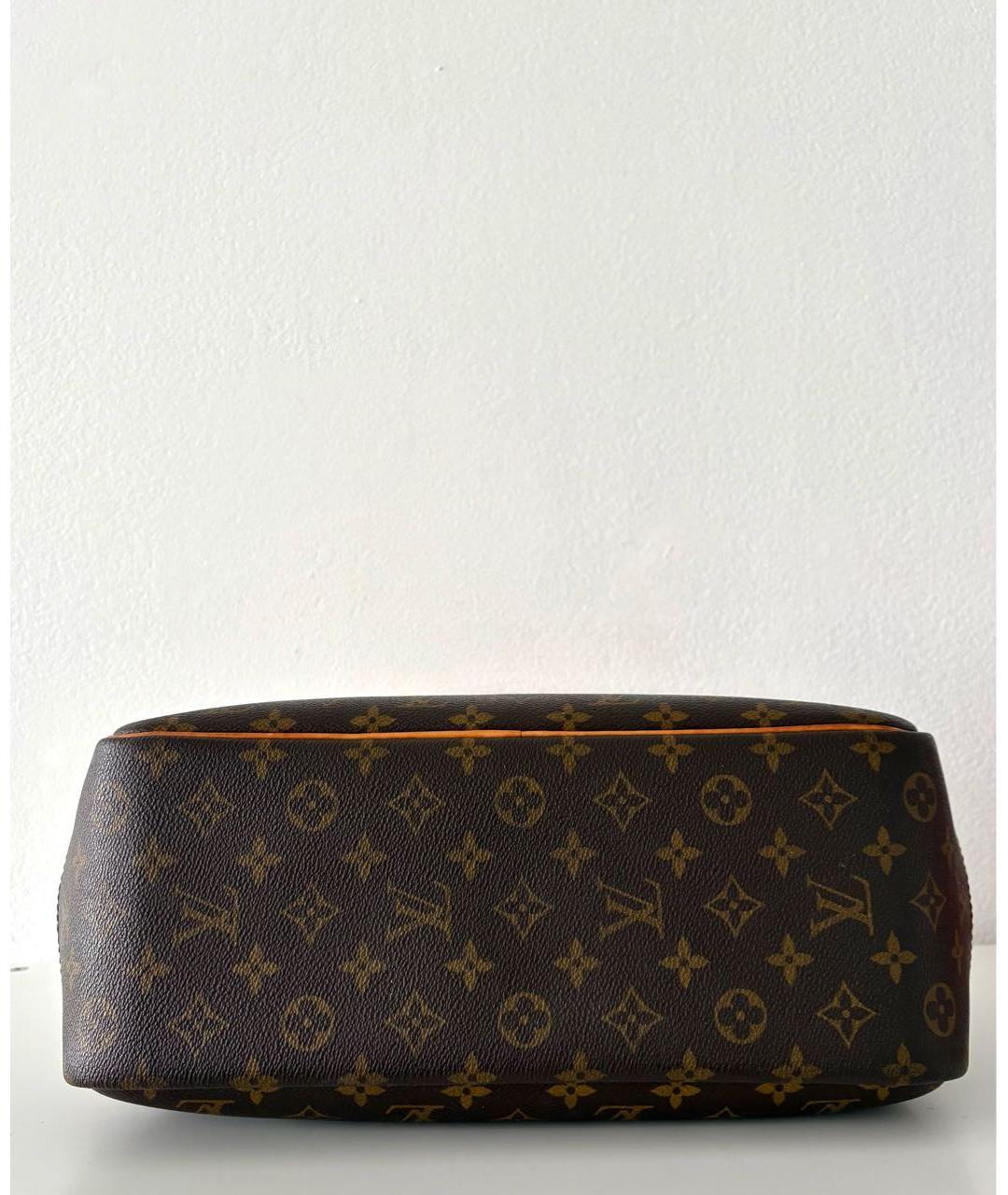 LOUIS VUITTON Коричневая кожаная сумка с короткими ручками, фото 5