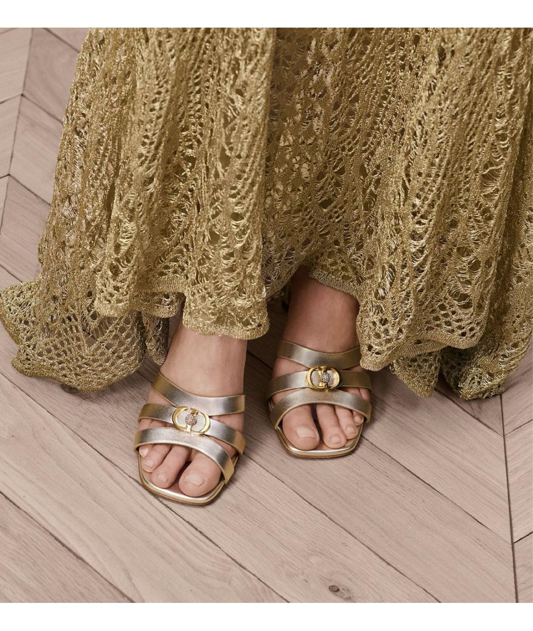 CHRISTIAN DIOR Бежевые кожаные мюли, фото 2